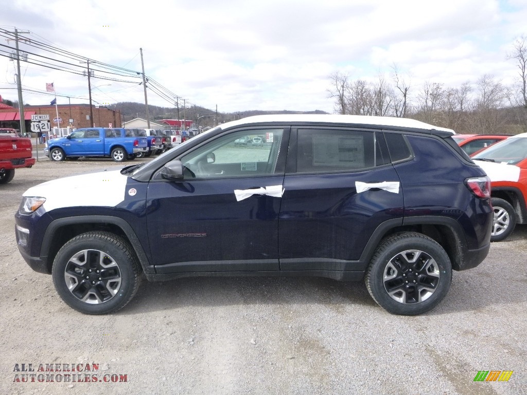 2018 Compass Trailhawk 4x4 - Jazz Blue Pearl / Black/Ruby Red photo #2