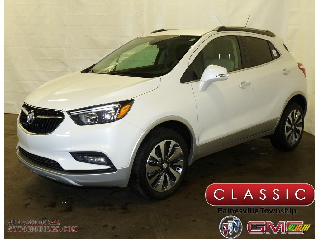 White Frost Tricoat / Shale Buick Encore Preferred II AWD