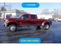 Ford F350 Super Duty Lariat Crew Cab 4x4 Dually Ruby Red Metallic photo #1