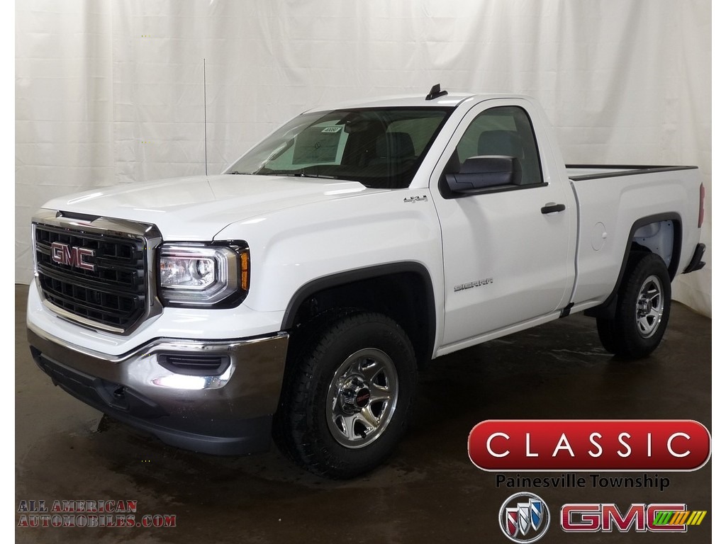 Summit White / Dark Ash/Jet Black GMC Sierra 1500 Regular Cab 4WD