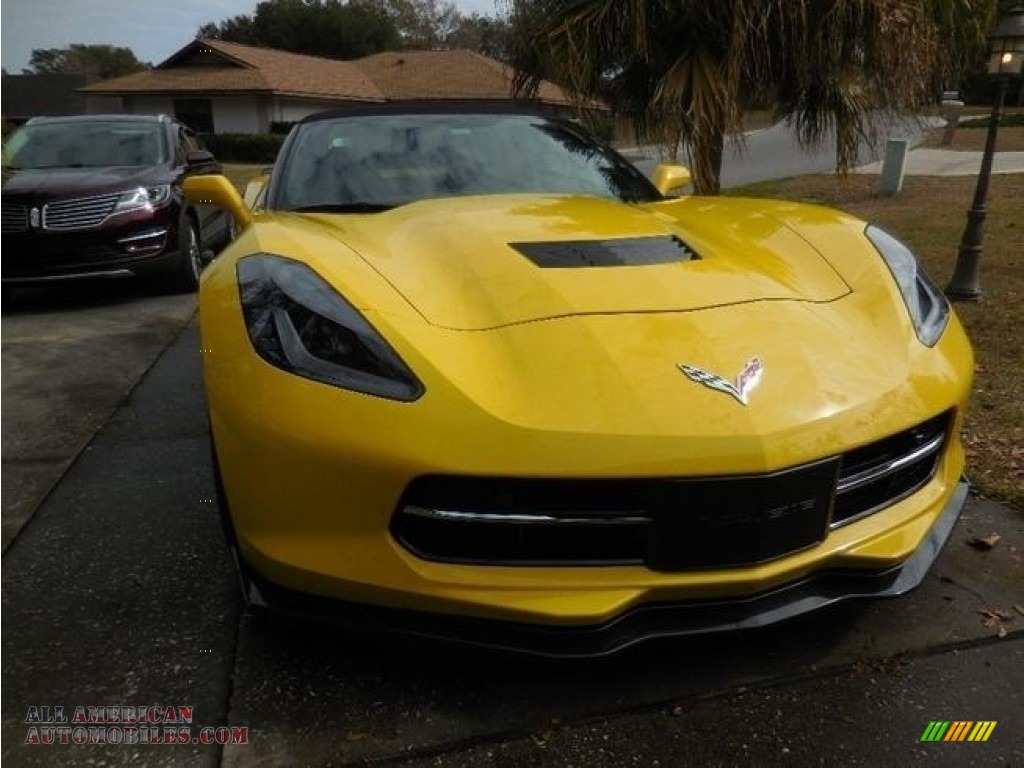 2016 Corvette Stingray Convertible - Corvette Racing Yellow Tintcoat / Jet Black photo #3