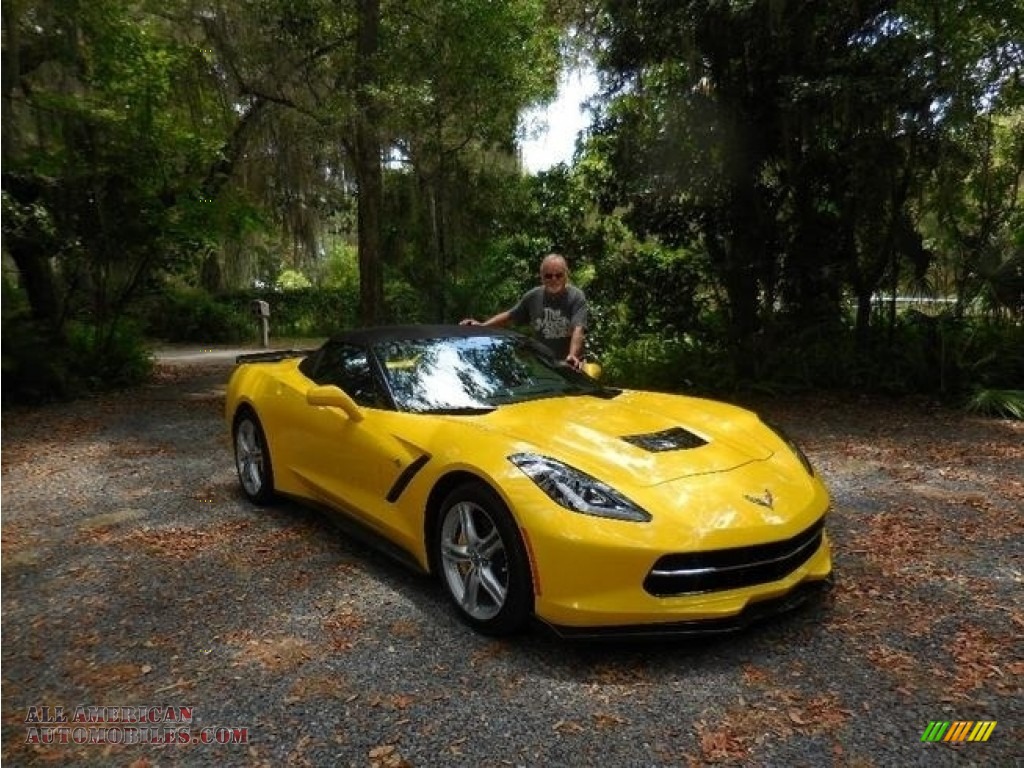 2016 Corvette Stingray Convertible - Corvette Racing Yellow Tintcoat / Jet Black photo #7
