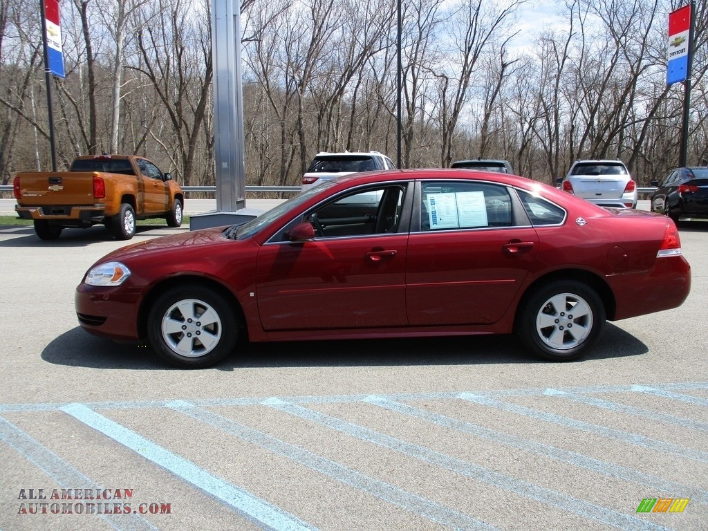 2009 Impala LT - Red Jewel Tintcoat / Gray photo #9