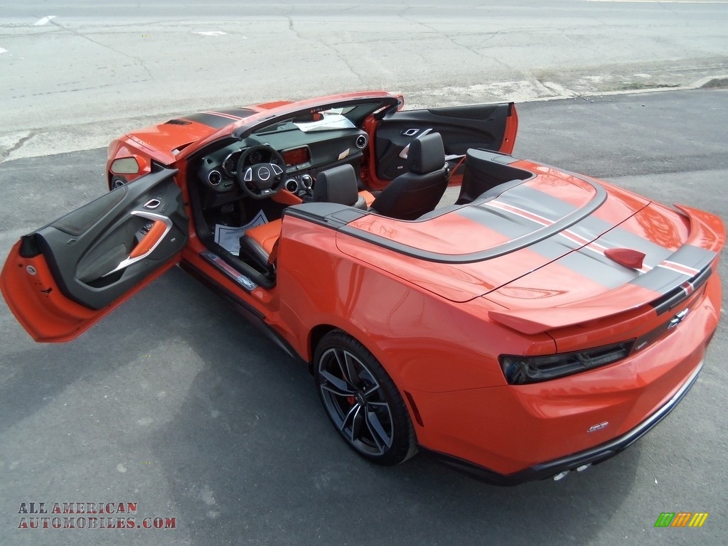 2018 Camaro SS Convertible Hot Wheels Package - Crush (Orange) / Jet Black/Orange Accents photo #37