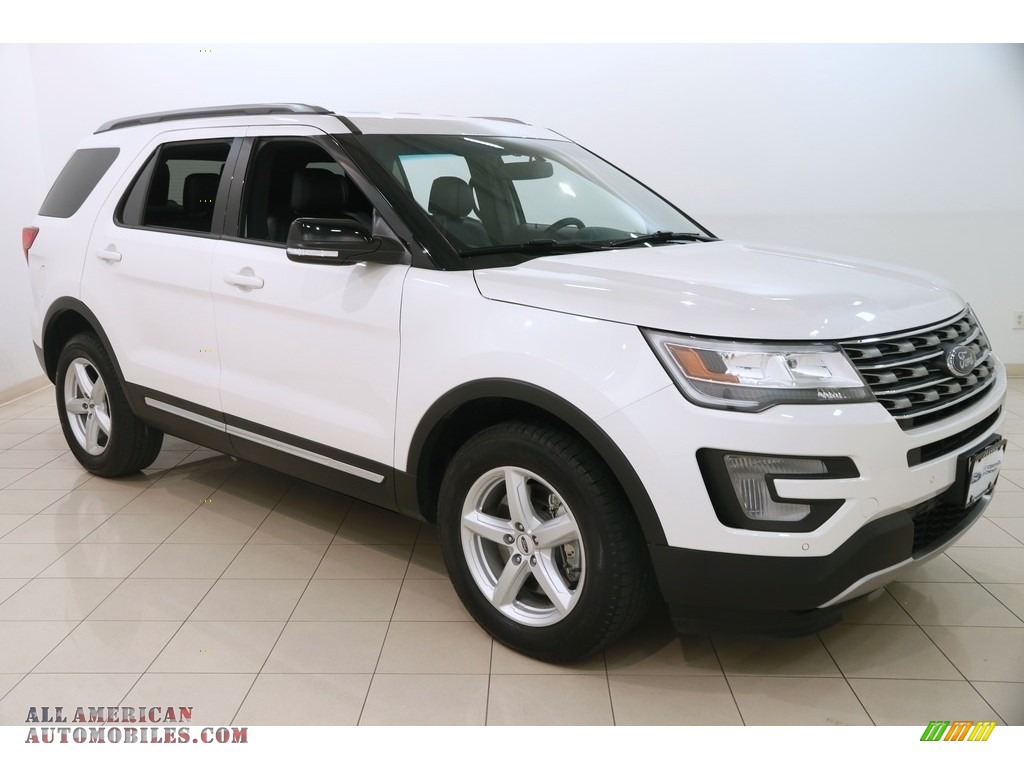 2016 Explorer XLT 4WD - White Platinum Metallic Tri-Coat / Ebony Black photo #1