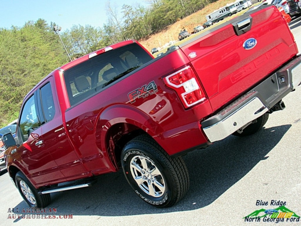 2018 F150 XLT SuperCab 4x4 - Ruby Red / Earth Gray photo #32