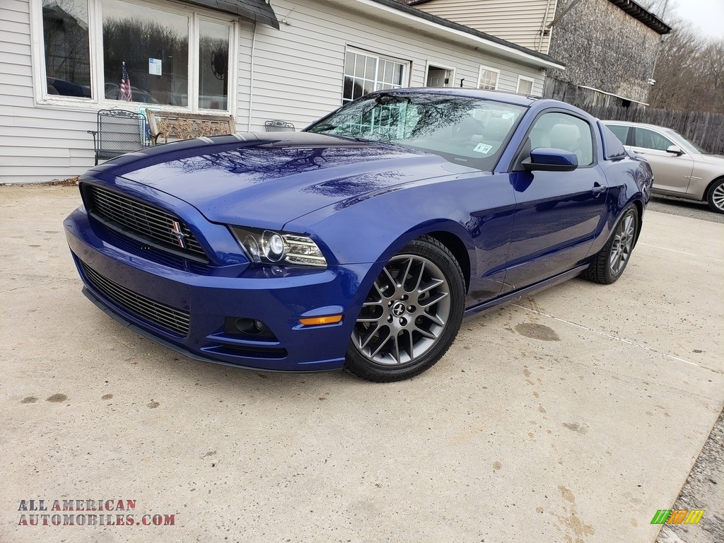 Deep Impact Blue Metallic / Stone Ford Mustang V6 Premium Coupe