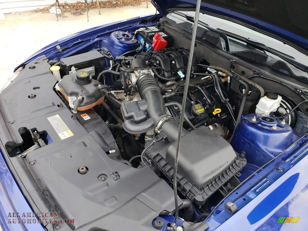 2013 Mustang V6 Premium Coupe - Deep Impact Blue Metallic / Stone photo #19