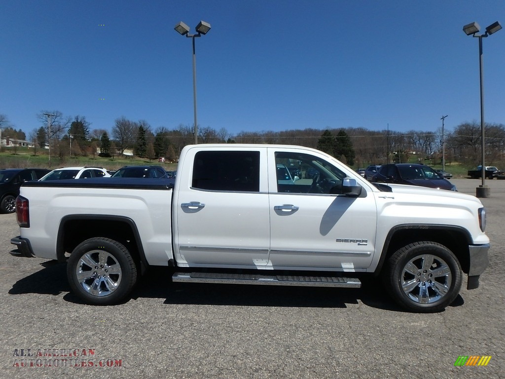 2018 Sierra 1500 SLT Crew Cab 4WD - White Frost Tricoat / Cocoa/­Dune photo #4