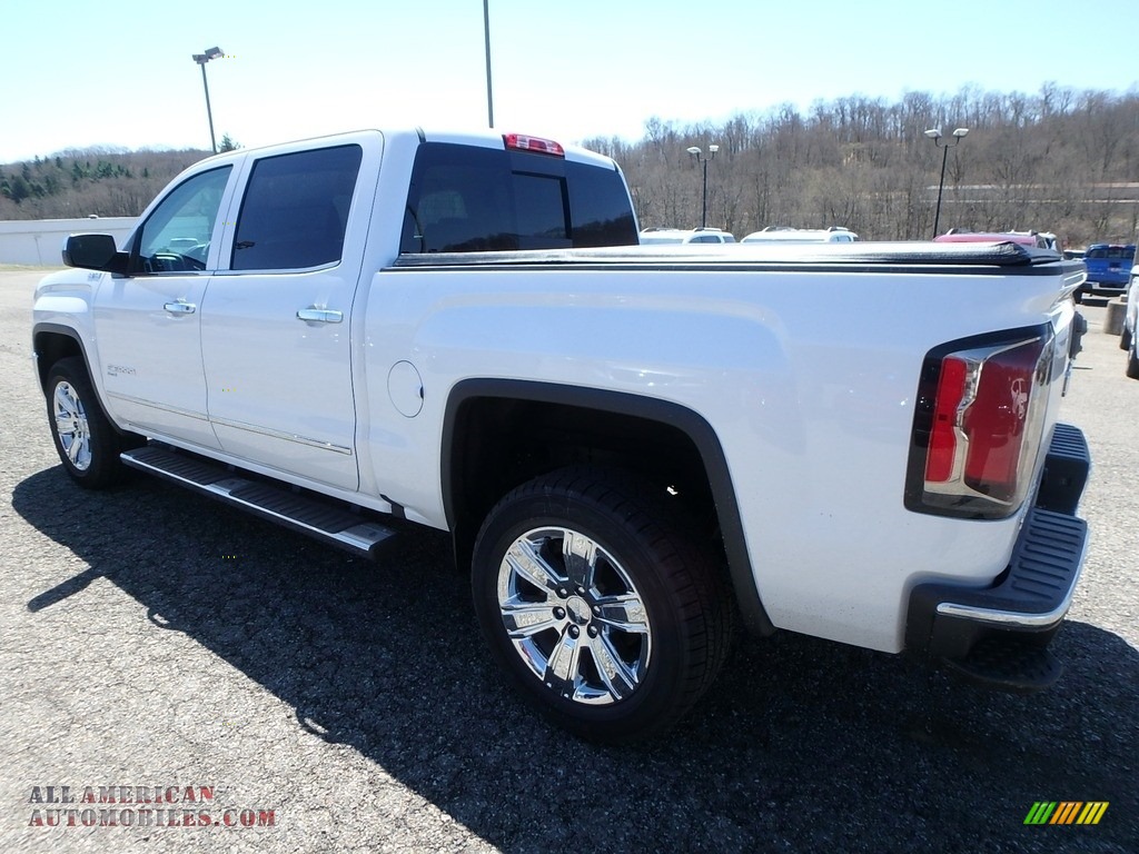 2018 Sierra 1500 SLT Crew Cab 4WD - White Frost Tricoat / Cocoa/­Dune photo #7