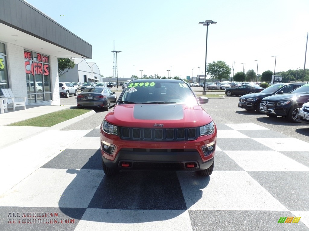 2018 Compass Trailhawk 4x4 - Redline Pearl / Black/Ruby Red photo #2