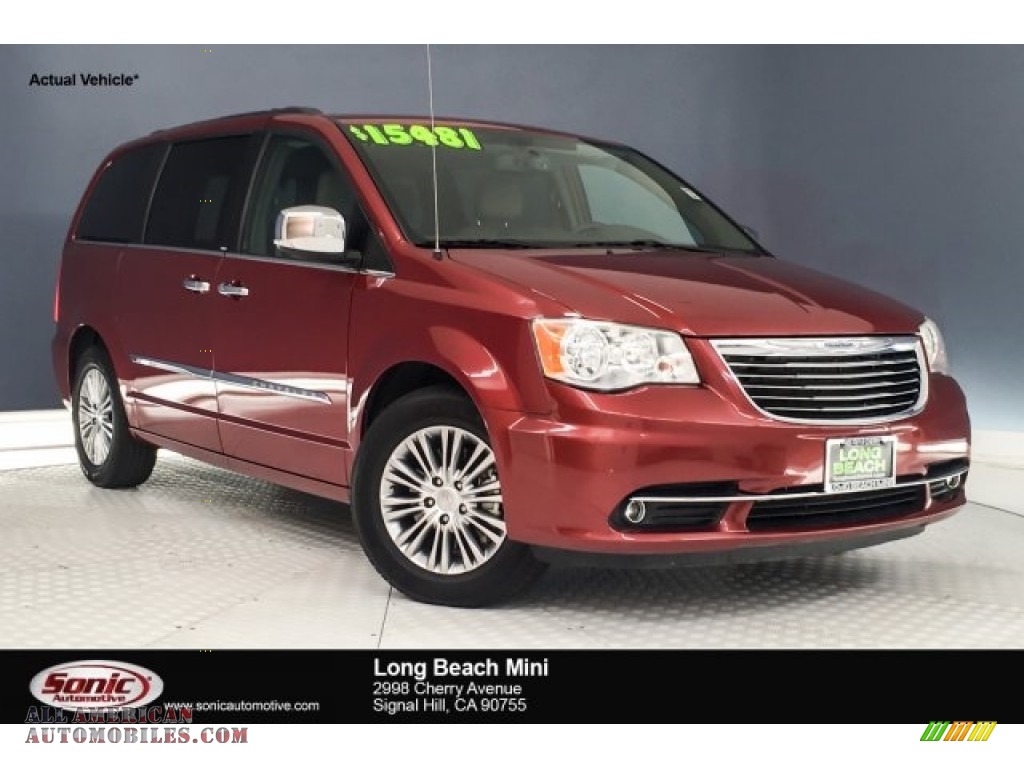 Deep Cherry Red Crystal Pearl / Dark Frost Beige/Medium Frost Beige Chrysler Town & Country Touring-L
