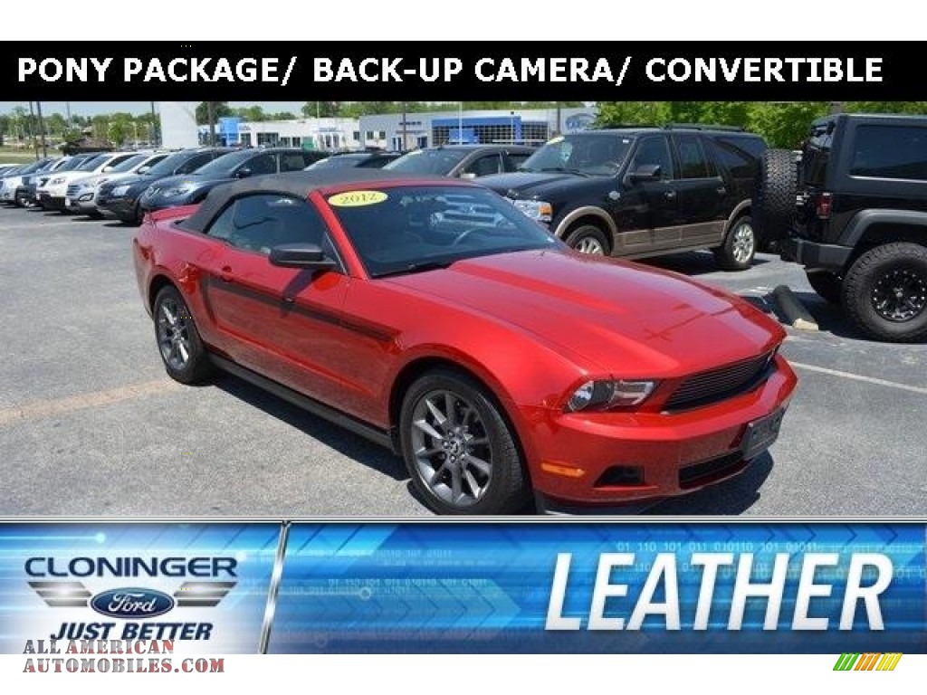 2012 Mustang V6 Convertible - Race Red / Saddle photo #1