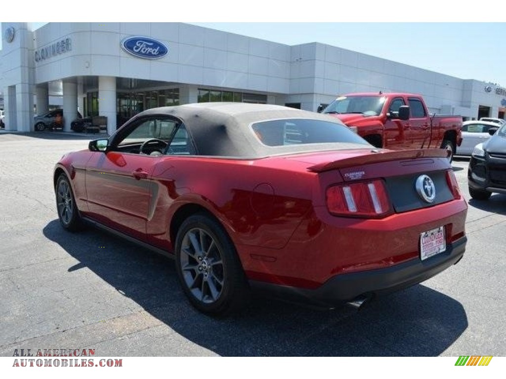 2012 Mustang V6 Convertible - Race Red / Saddle photo #4
