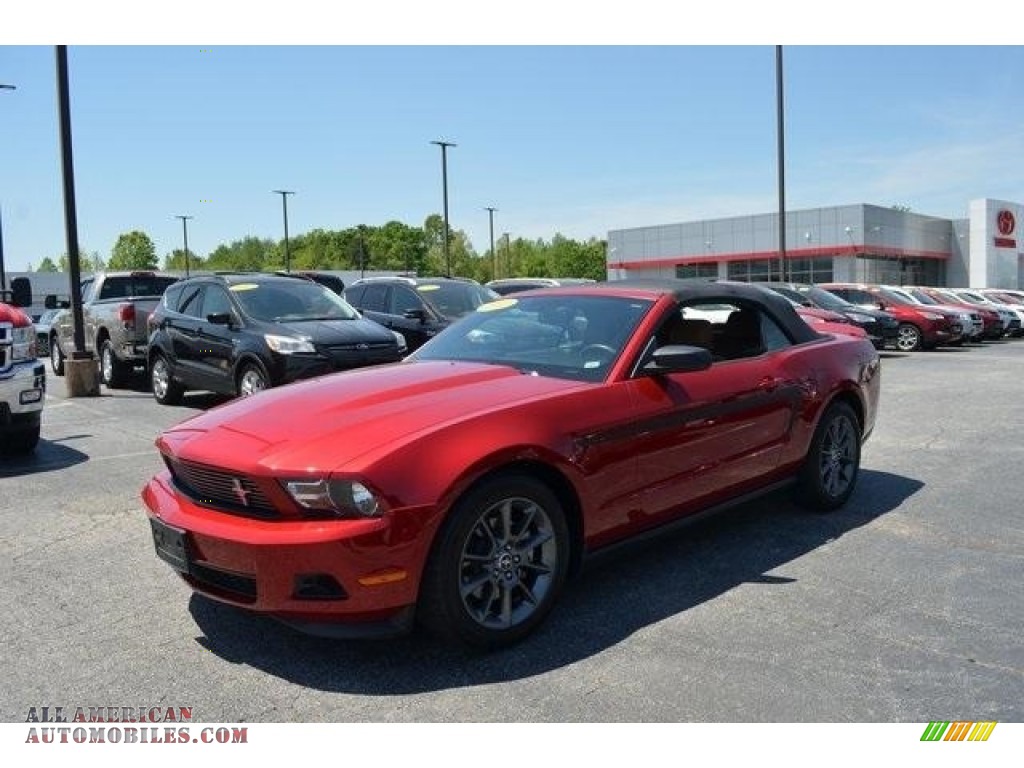2012 Mustang V6 Convertible - Race Red / Saddle photo #6