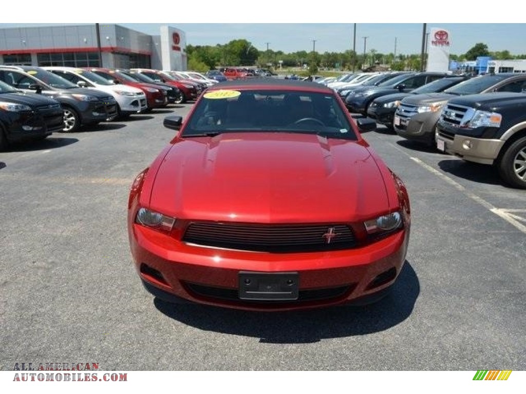 2012 Mustang V6 Convertible - Race Red / Saddle photo #7