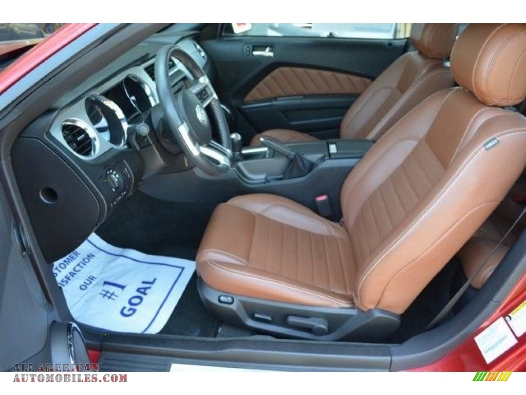 2012 Mustang V6 Convertible - Race Red / Saddle photo #9