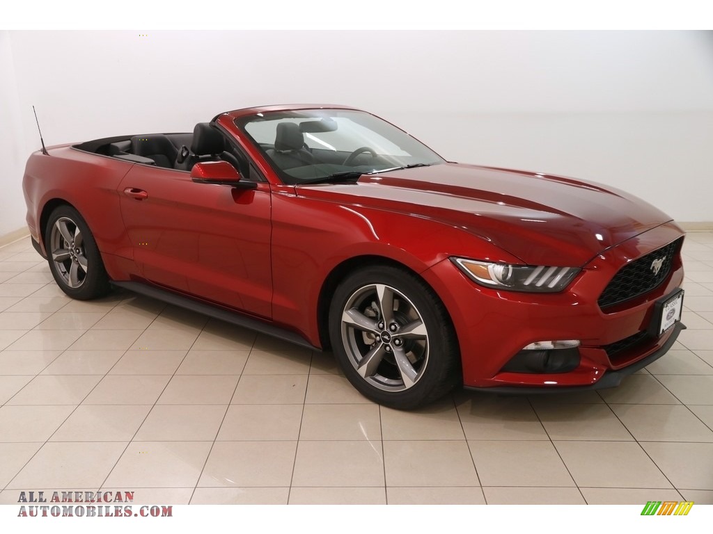 2015 Mustang EcoBoost Premium Convertible - Ruby Red Metallic / Ebony photo #1
