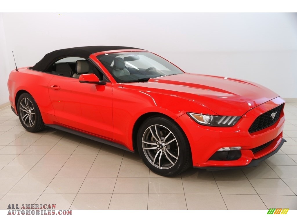 2017 Mustang EcoBoost Premium Convertible - Race Red / Ceramic photo #2