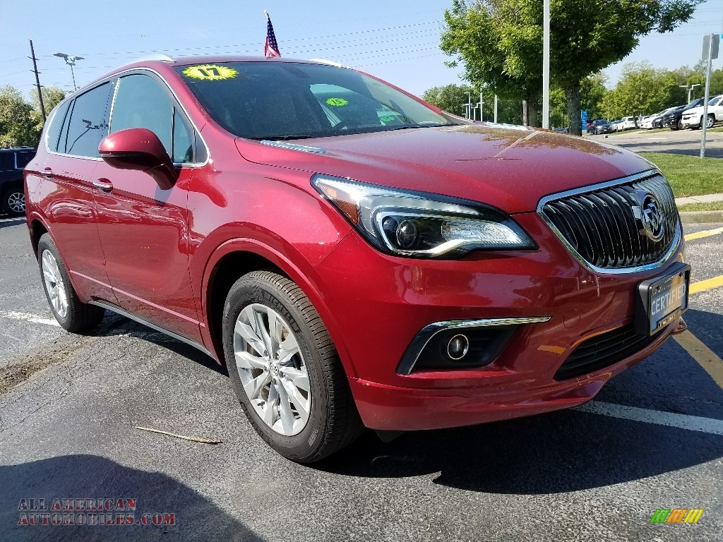Chili Red Metallic / Light Neutral Buick Envision Essence