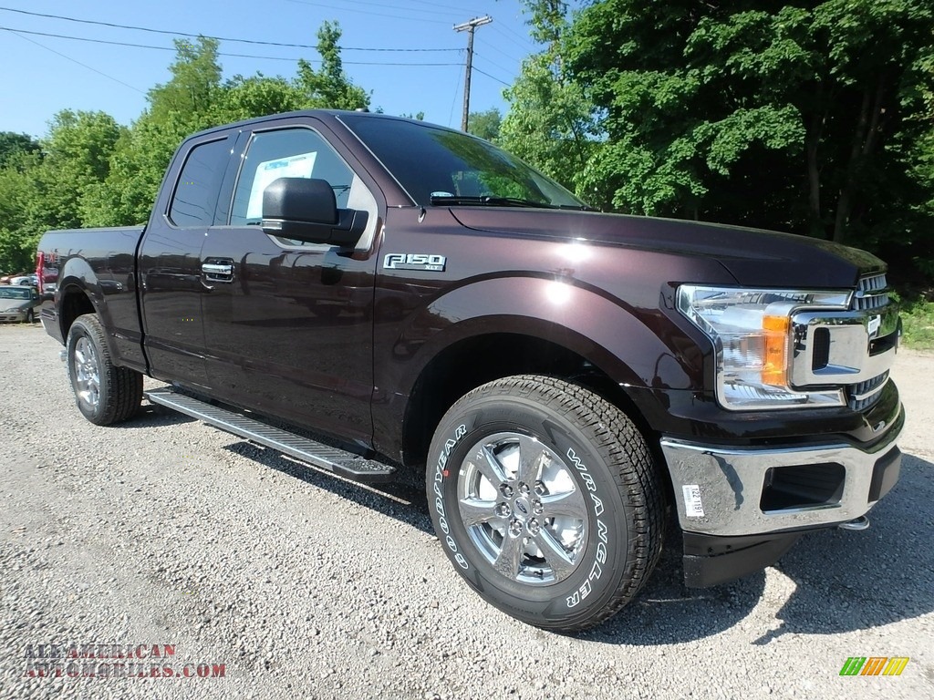 2018 F150 XLT SuperCab 4x4 - Magma Red / Earth Gray photo #9