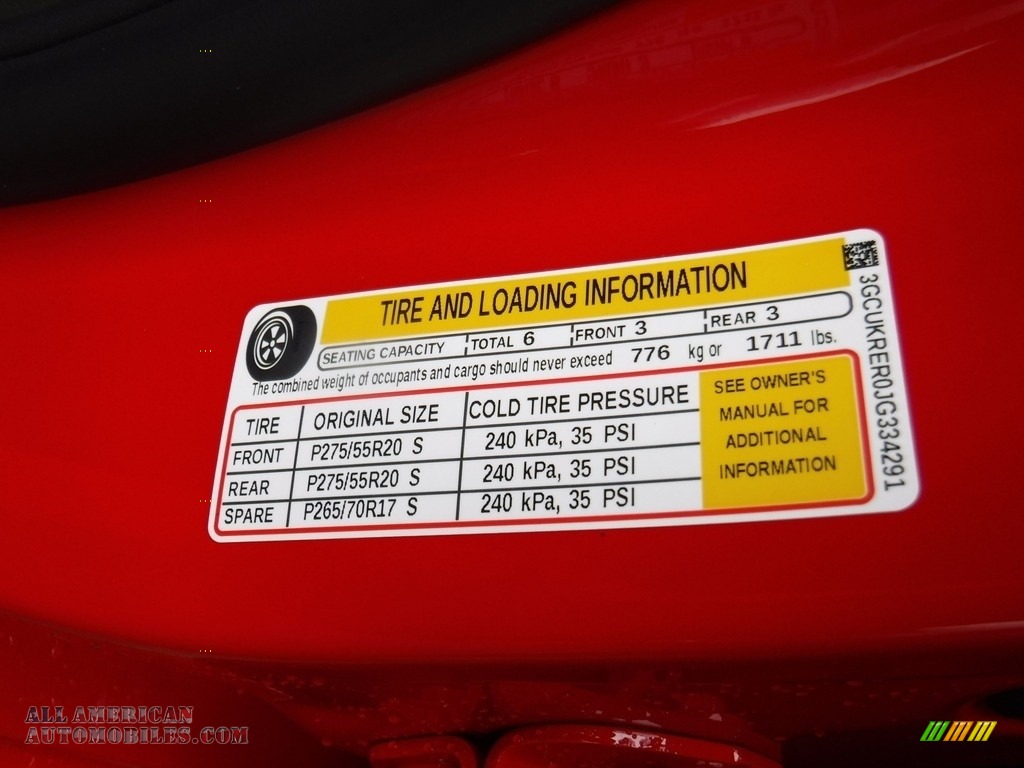 2018 Silverado 1500 LT Crew Cab 4x4 - Red Hot / Dark Ash/Jet Black photo #35