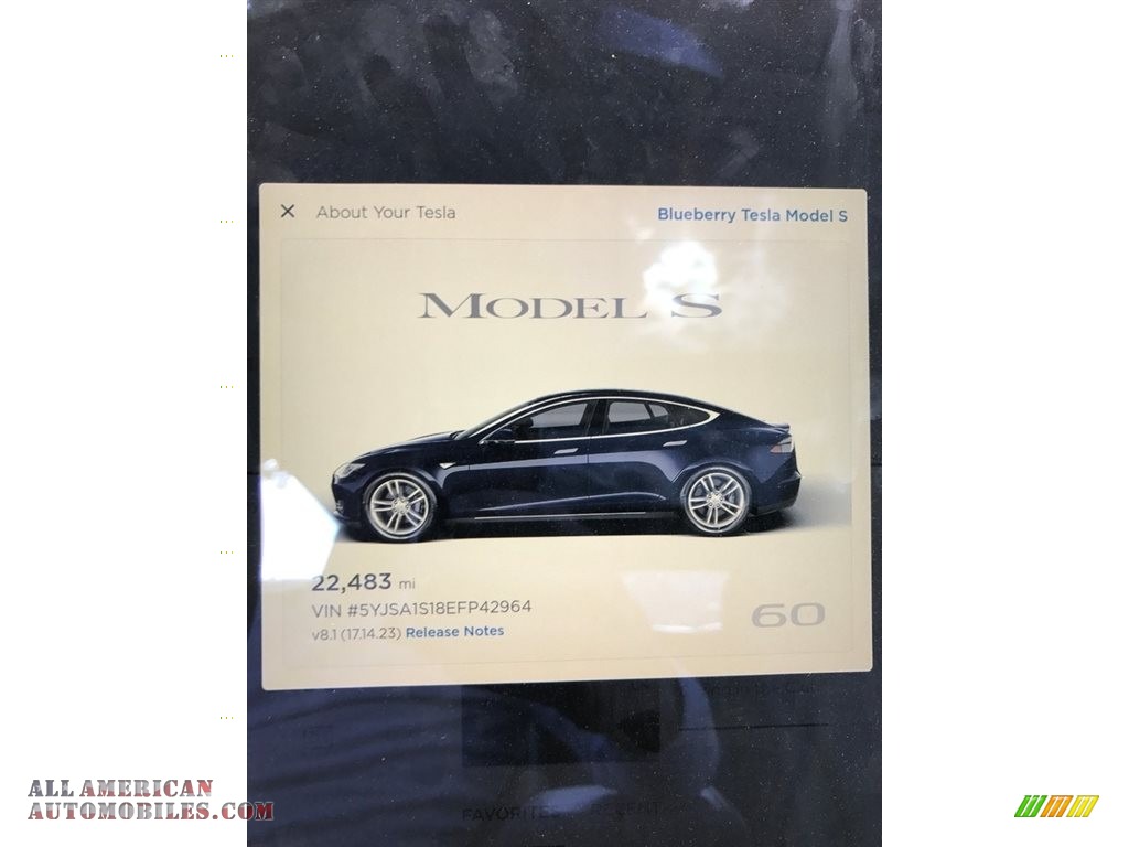 2014 Model S  - Blue Metallic / Tan photo #11