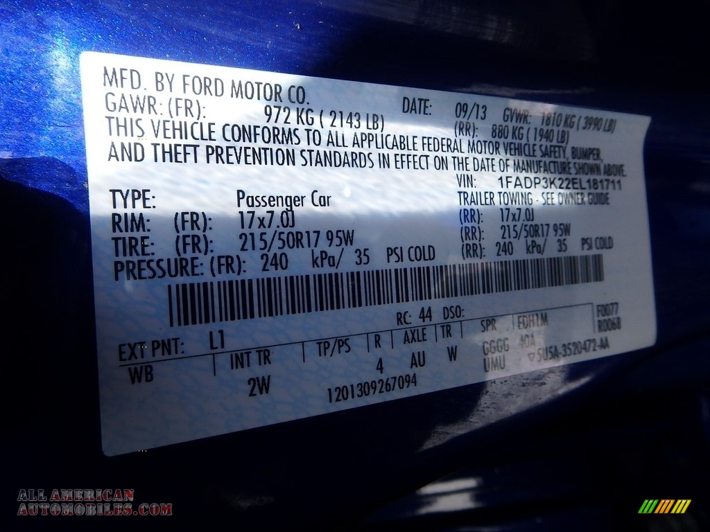 2014 Focus SE Hatchback - Blue Candy / Charcoal Black photo #29