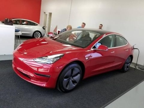 Red Multi-Coat 2018 Tesla Model 3 Long Range