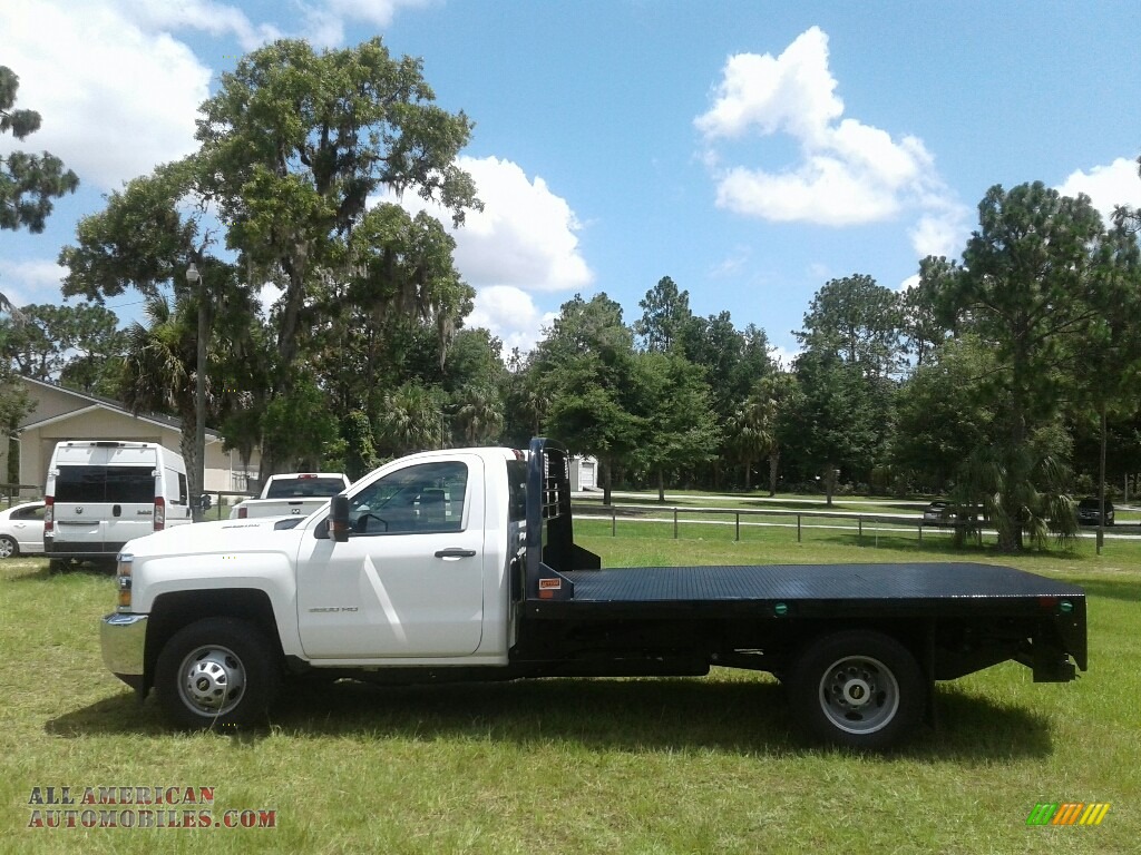 2018 Silverado 3500HD Work Truck Regular Cab 4x4 Stake Truck - Summit White / Dark Ash/Jet Black photo #10