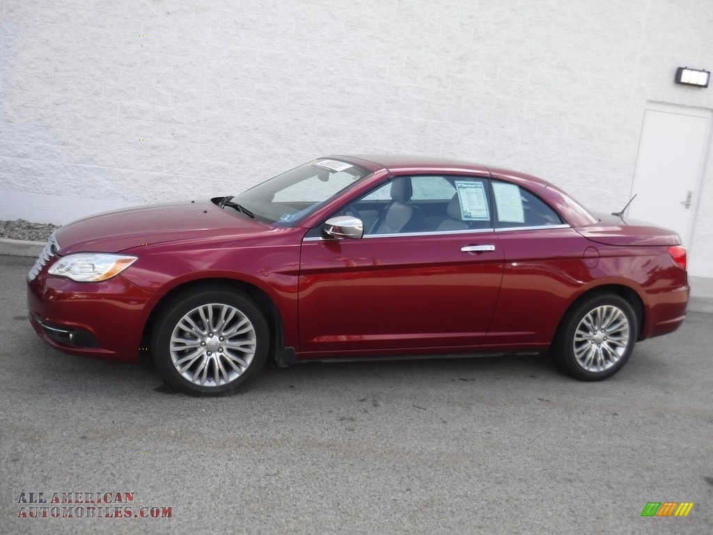 2012 200 Limited Convertible - Deep Cherry Red Crystal Pearl Coat / Black/Light Frost photo #6