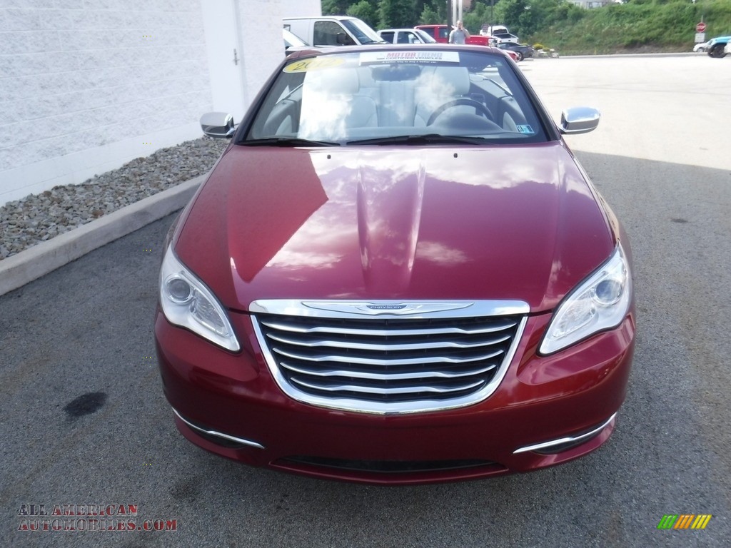 2012 200 Limited Convertible - Deep Cherry Red Crystal Pearl Coat / Black/Light Frost photo #8