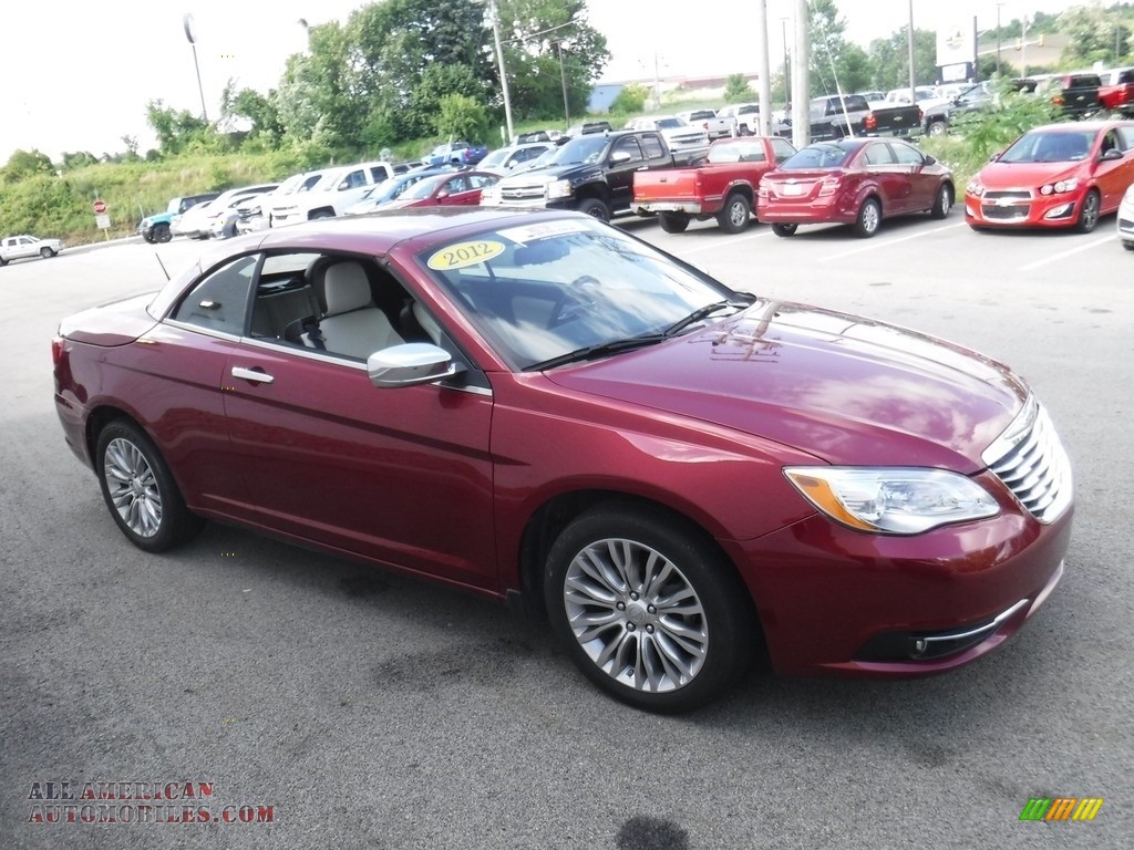 2012 200 Limited Convertible - Deep Cherry Red Crystal Pearl Coat / Black/Light Frost photo #10