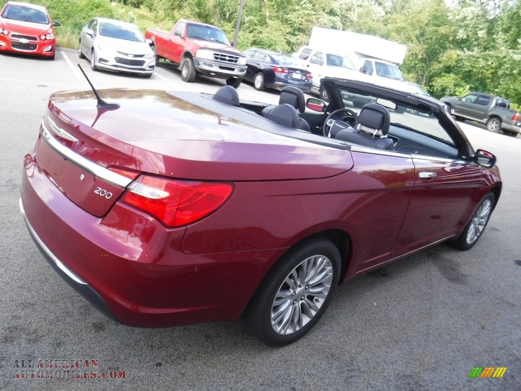 2012 200 Limited Convertible - Deep Cherry Red Crystal Pearl Coat / Black/Light Frost photo #12