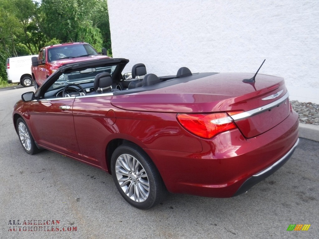 2012 200 Limited Convertible - Deep Cherry Red Crystal Pearl Coat / Black/Light Frost photo #15