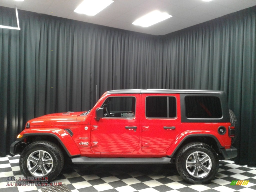 Firecracker Red / Black/Heritage Tan Jeep Wrangler Unlimited Sahara 4x4