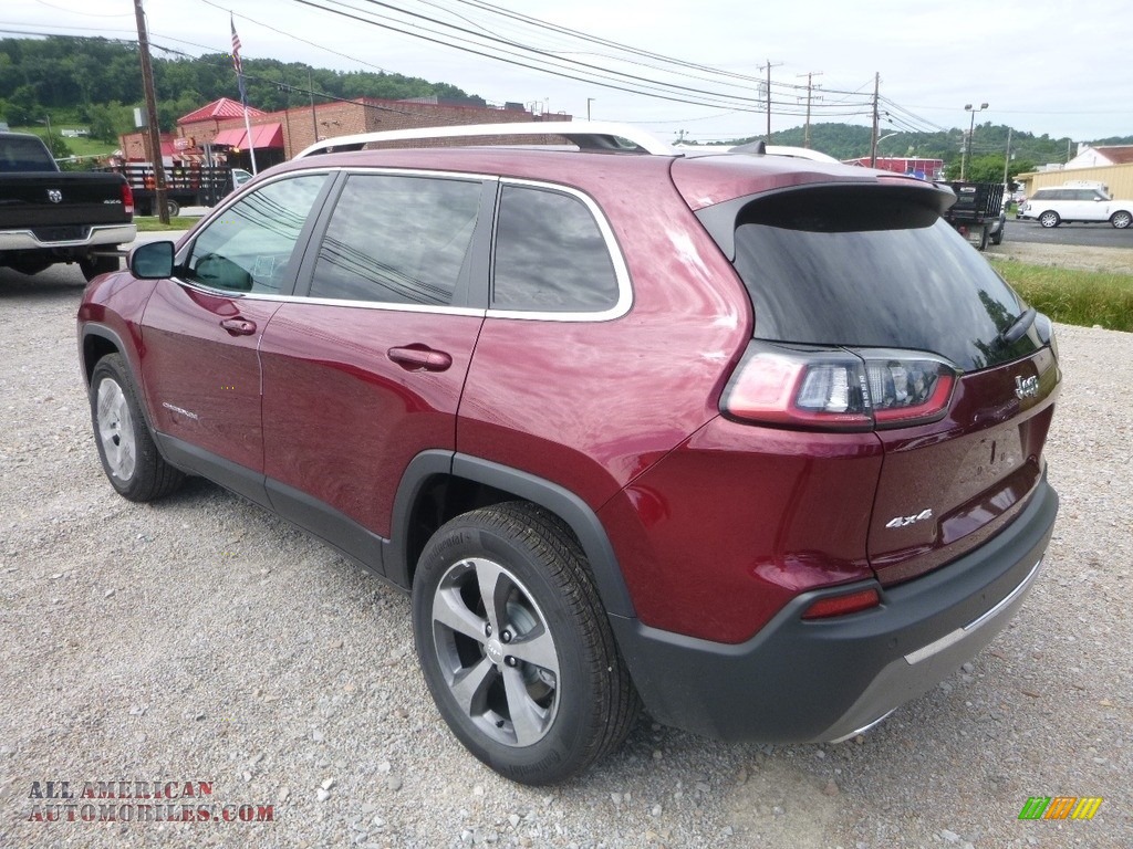 2019 Cherokee Limited 4x4 - Velvet Red Pearl / Black/Ski Grey photo #3