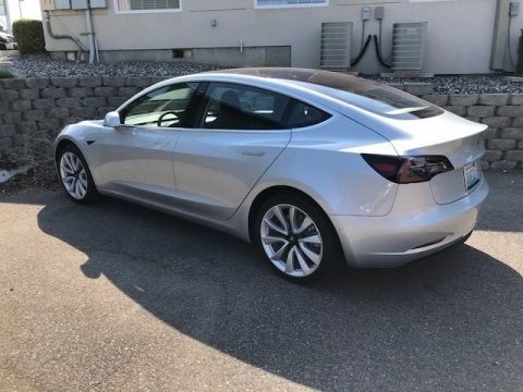 Silver Metallic 2018 Tesla Model 3 Long Range