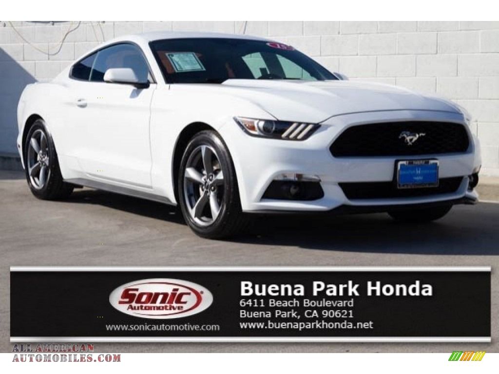 Oxford White / 50 Years Raven Black Ford Mustang EcoBoost Coupe