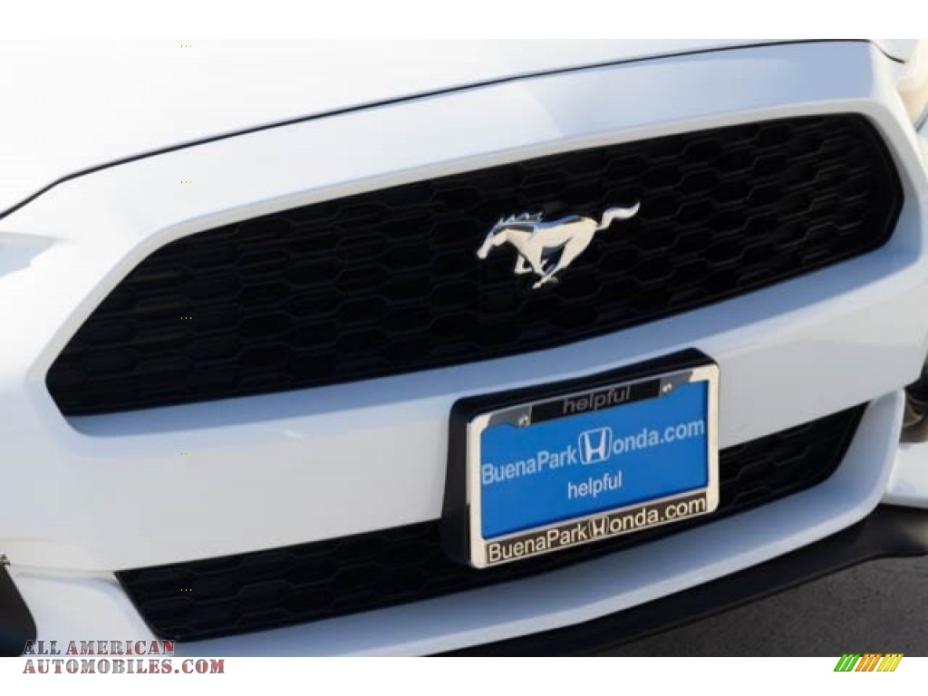 2015 Mustang EcoBoost Coupe - Oxford White / 50 Years Raven Black photo #8