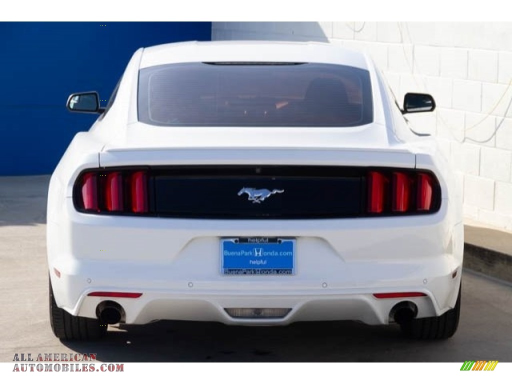 2015 Mustang EcoBoost Coupe - Oxford White / 50 Years Raven Black photo #10
