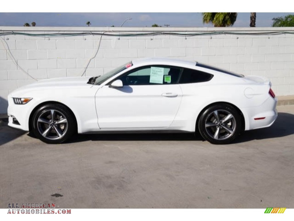 2015 Mustang EcoBoost Coupe - Oxford White / 50 Years Raven Black photo #13