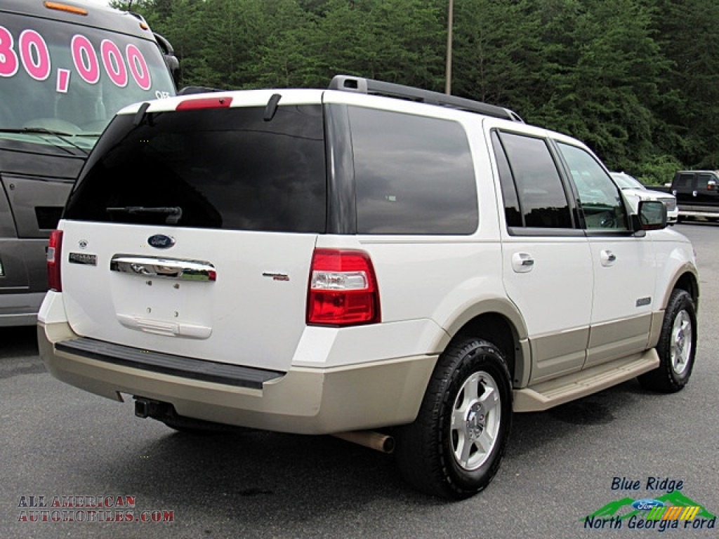 2007 Expedition Eddie Bauer 4x4 - Oxford White / Charcoal Black/Camel photo #6