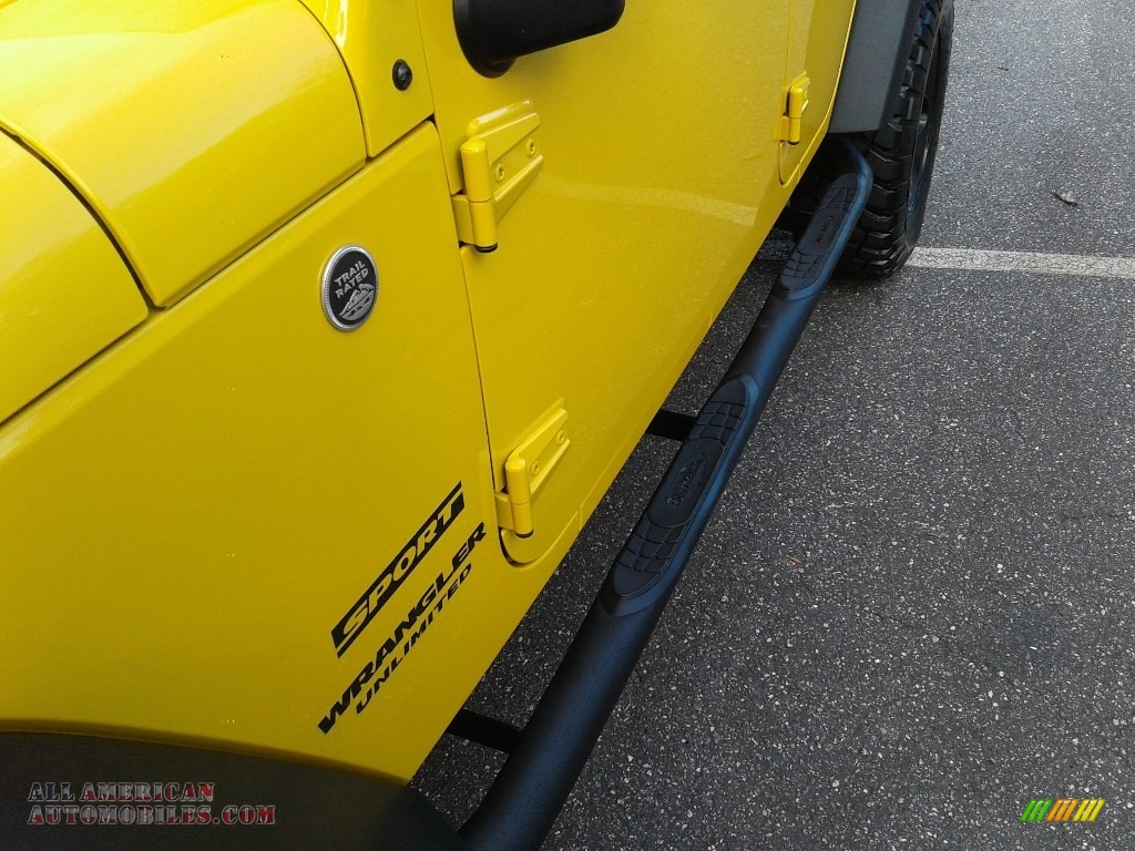 2015 Wrangler Unlimited Sport 4x4 - Baja Yellow / Black photo #28