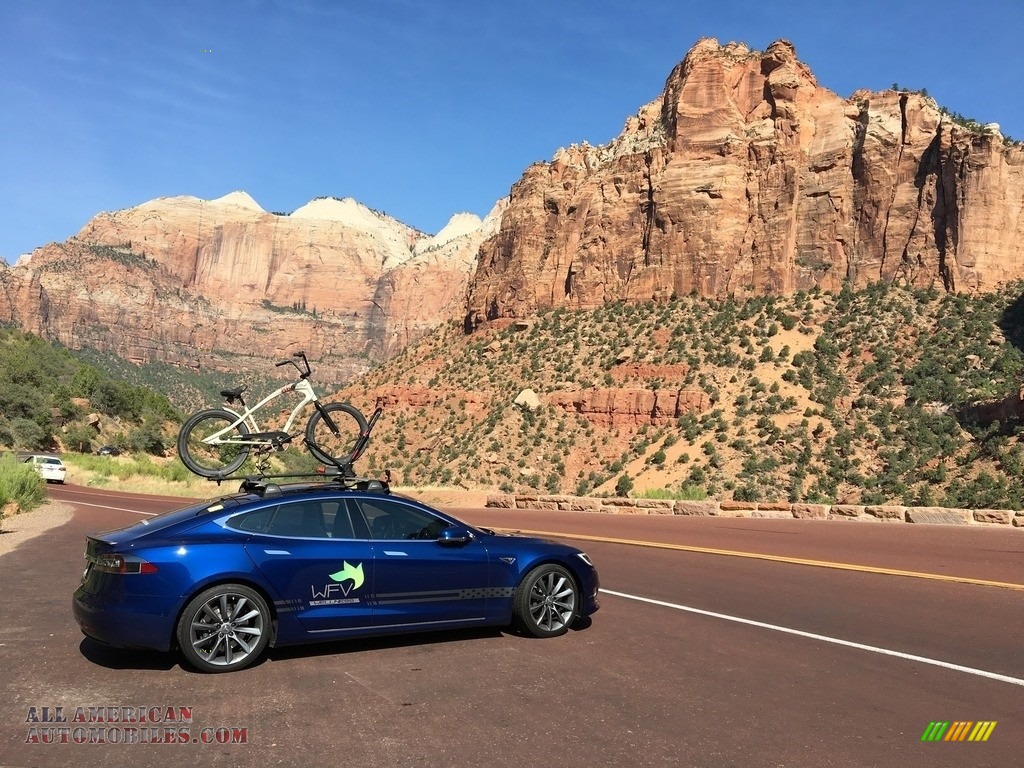 2016 Model S 60 - Deep Blue Metallic / Tan photo #18