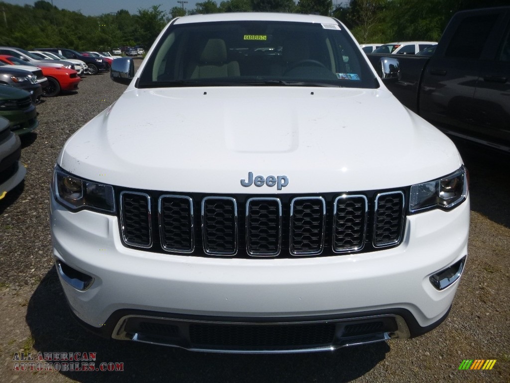 2018 Grand Cherokee Limited 4x4 - Bright White / Black/Light Frost Beige photo #7