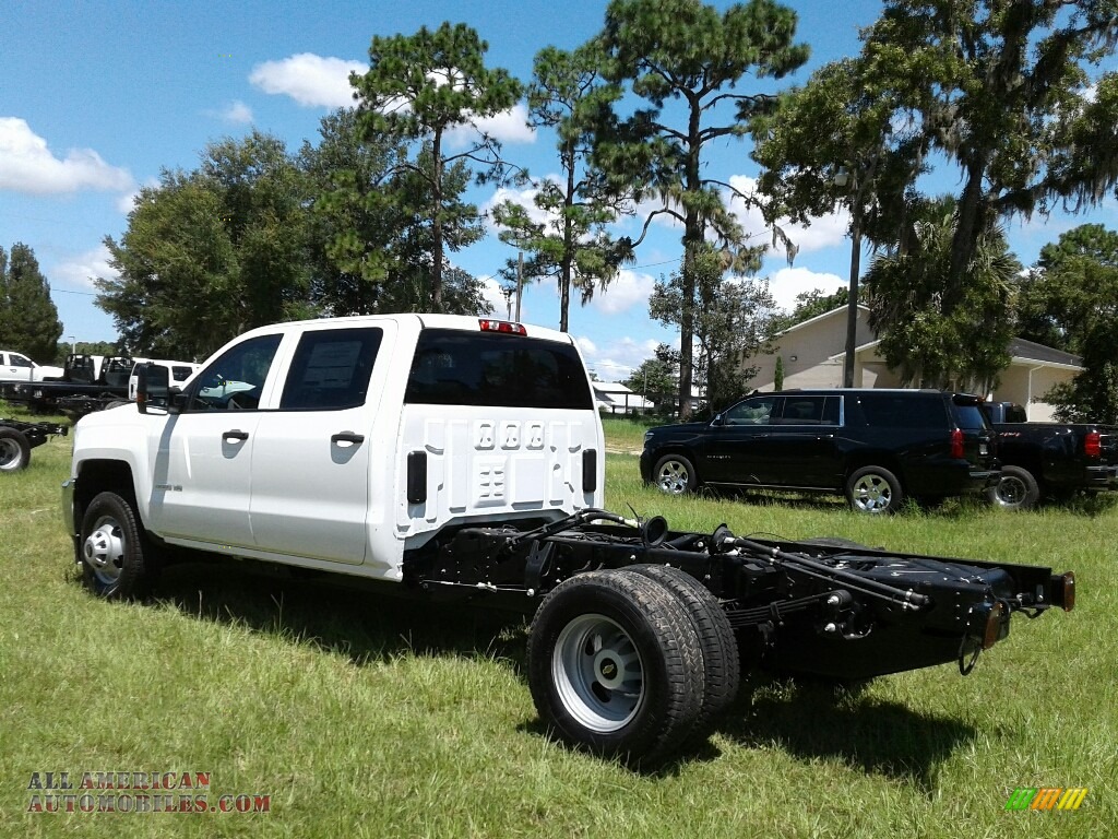 2019 Silverado 3500HD Work Truck Crew Cab 4x4 Chassis - Summit White / Dark Ash/Jet Black photo #3