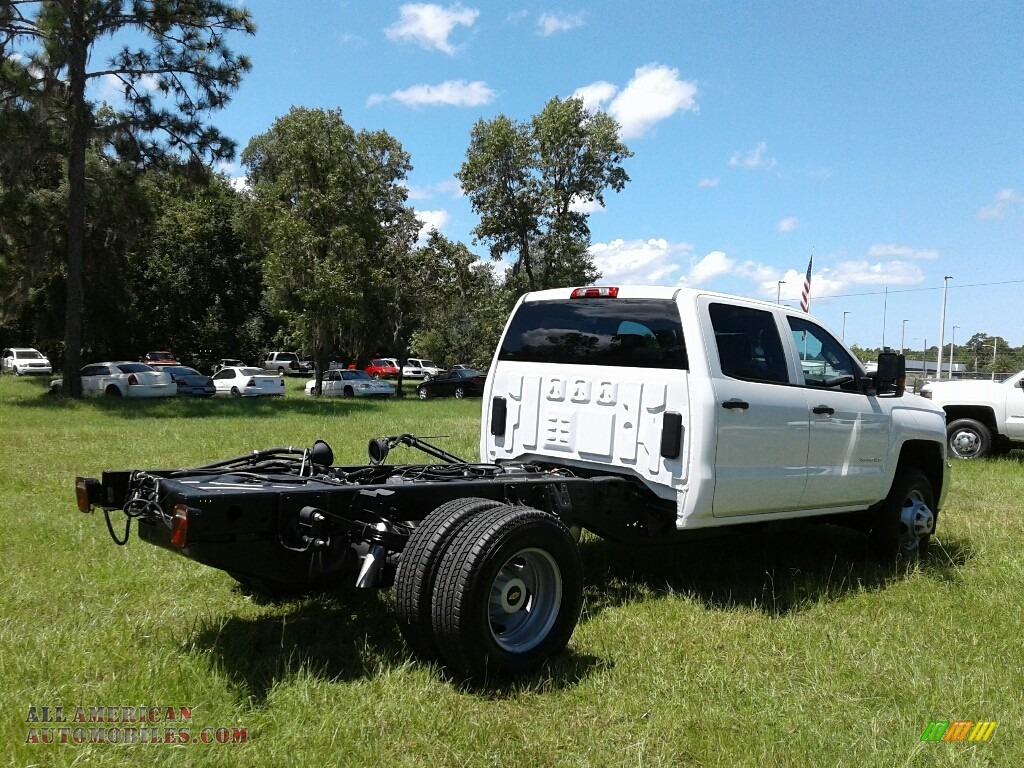 2019 Silverado 3500HD Work Truck Crew Cab 4x4 Chassis - Summit White / Dark Ash/Jet Black photo #5