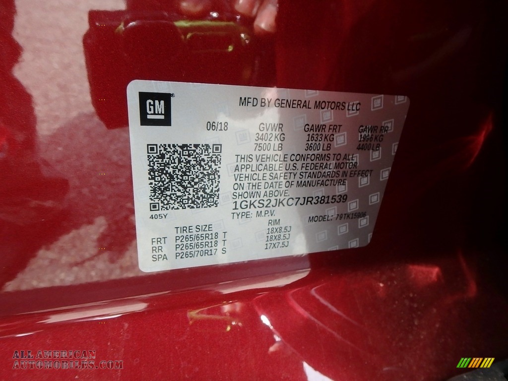 2018 Yukon XL SLT 4WD - Crimson Red Tintcoat / Jet Black photo #17