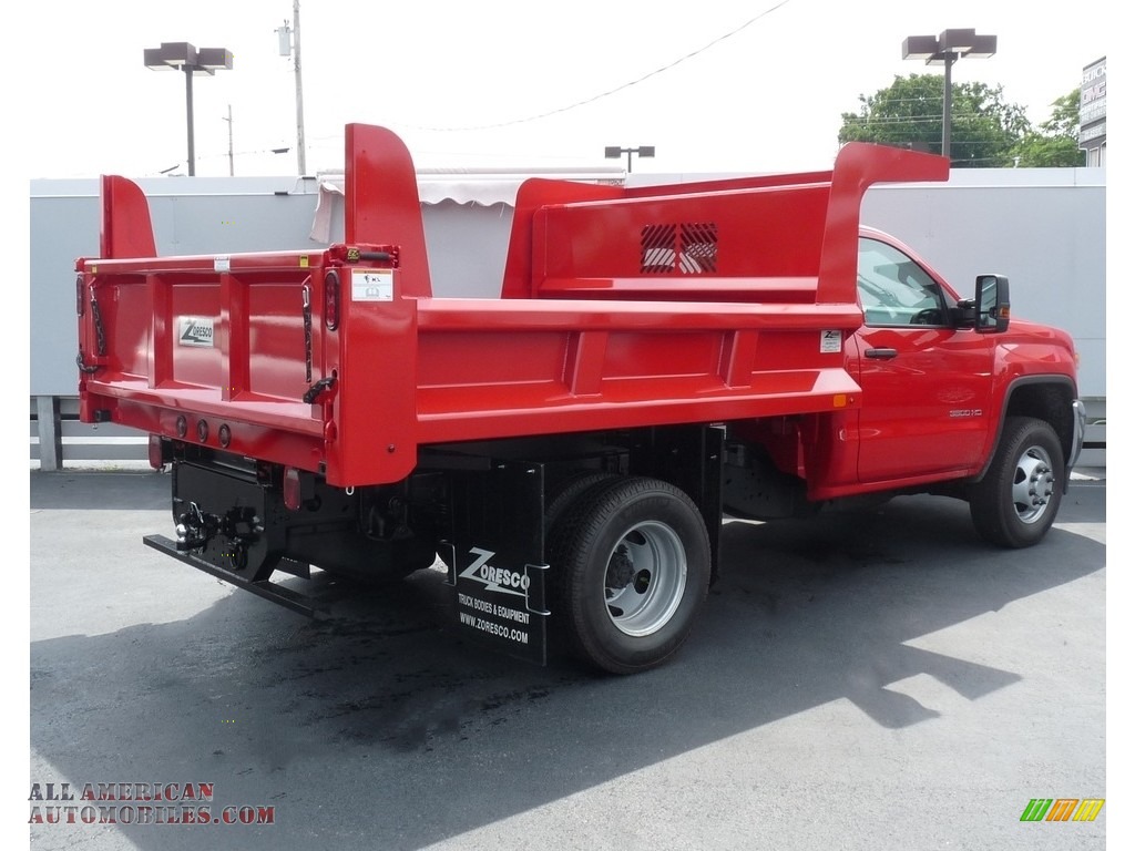 2019 Sierra 3500HD Regular Cab 4WD Dump Truck - Red / Dark Ash/Jet Black photo #2